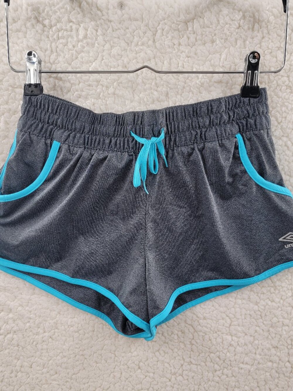 Umbro Womens Running Short Grey with Blue Trim Size Small